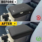 Black Leather Center Console Armrest Cushion Cover for Toyota Tacoma (2024–2025)