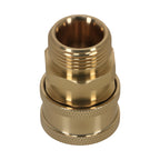 Pressure Washer Adapter M22-15 to 3/8" Quick Connect for 5000 PSI (Brass/Stainless)