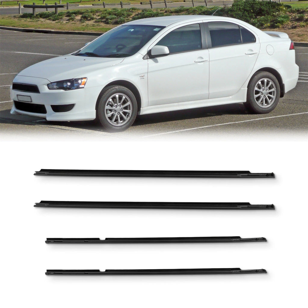 Set of 4 Window Weatherstrip Door Seal Belts for Mitsubishi Lancer (2008–2017)