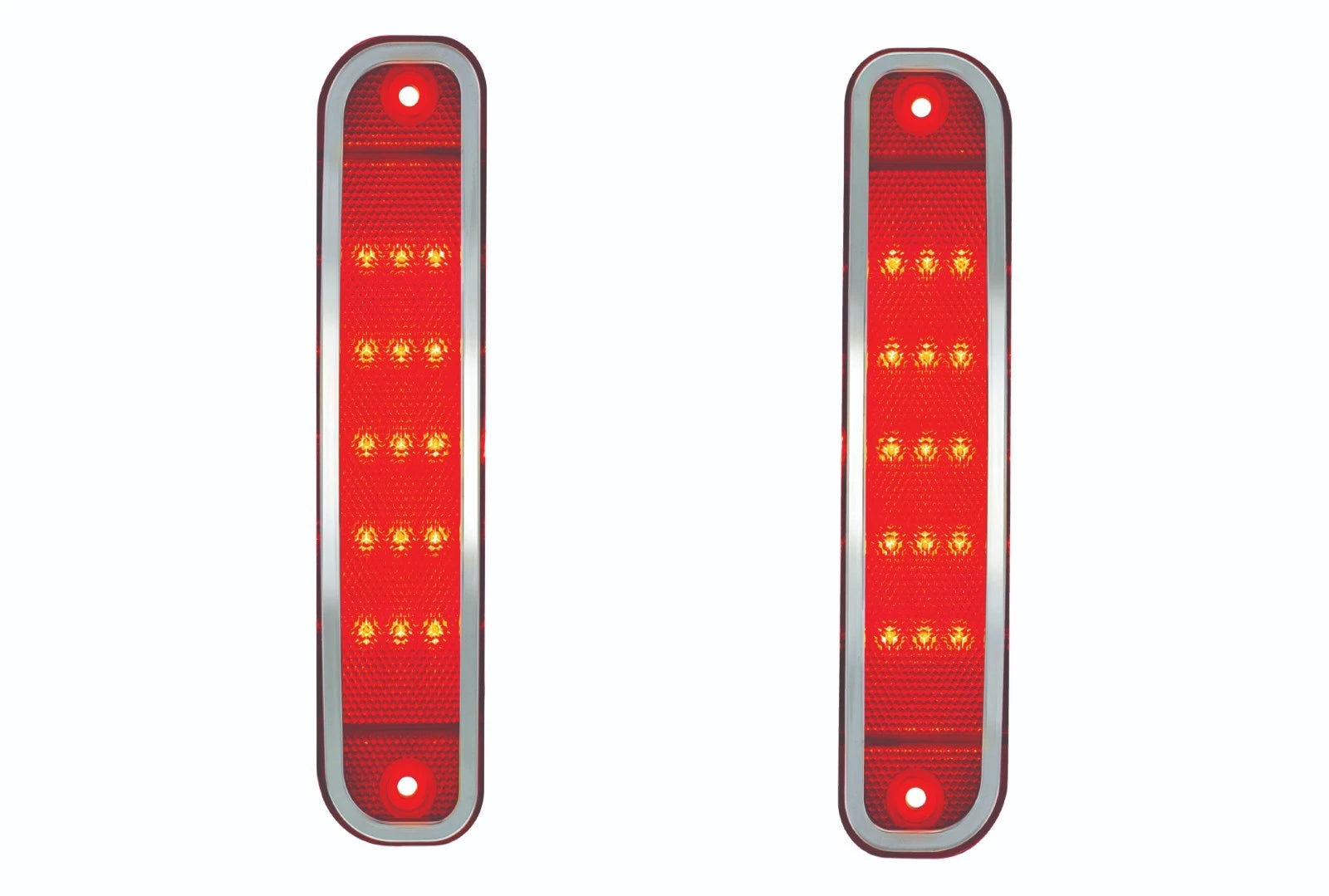 Red LED Side Marker Lights Pair for 1973-1980 Chevrolet GMC Truck Rear Fender
