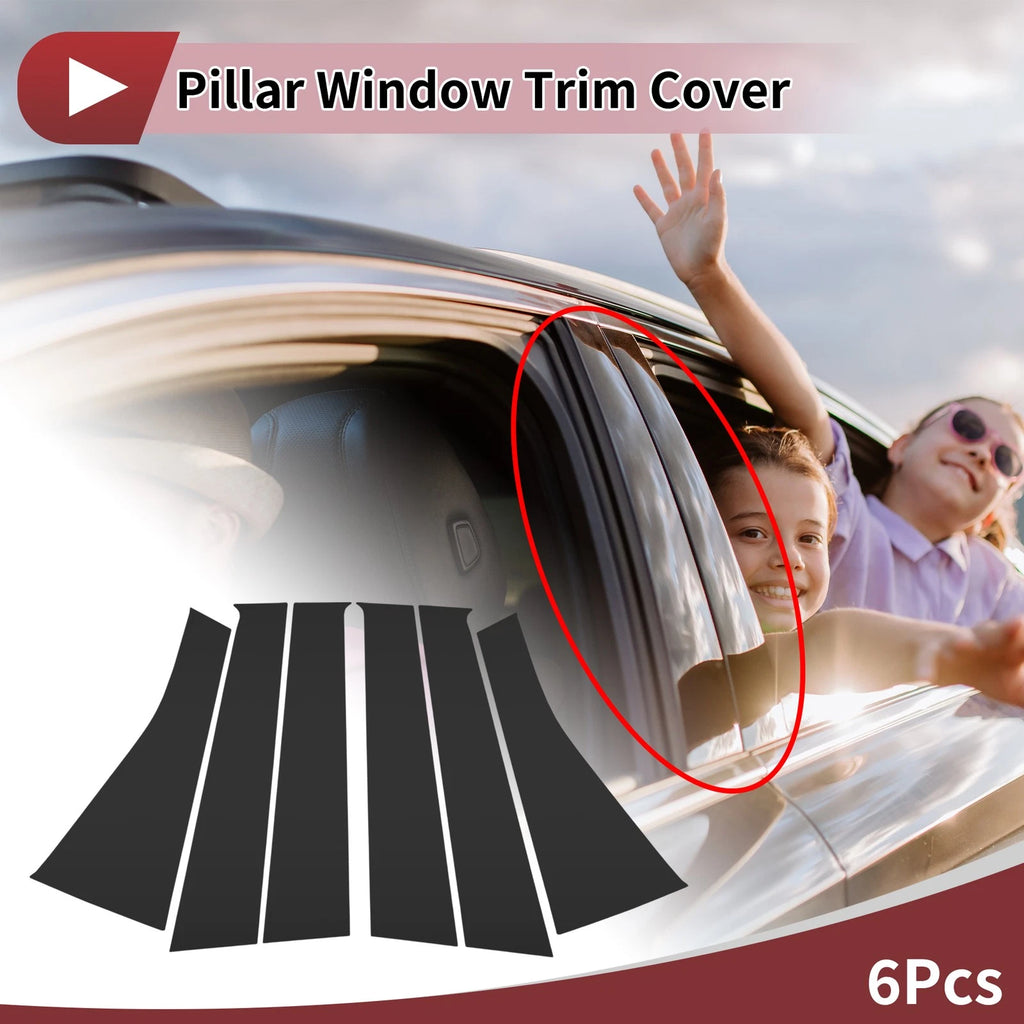 Door Pillar Window Trim for Nissan Versa Note (2014–2019) Black Left Right