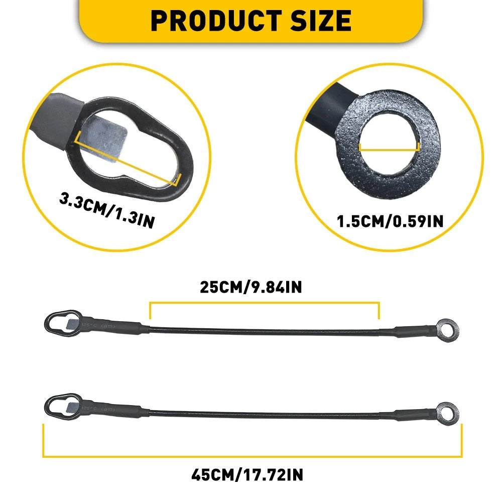 Set of 2 Rear Tailgate Cables Straps for Dodge Dakota/Raider (1987–2011)