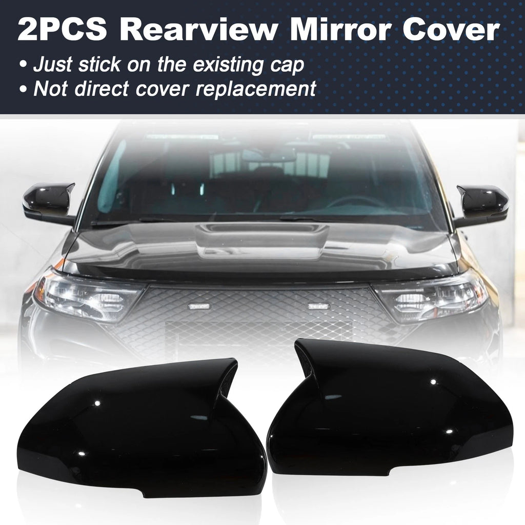 2PCS Ox Horn Rear View Mirror Cover for Ford Explorer (2020–2024)