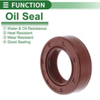 Set of 5 Oil Seal Rotary Shaft Seal FKM Rubber 25x42x12mm