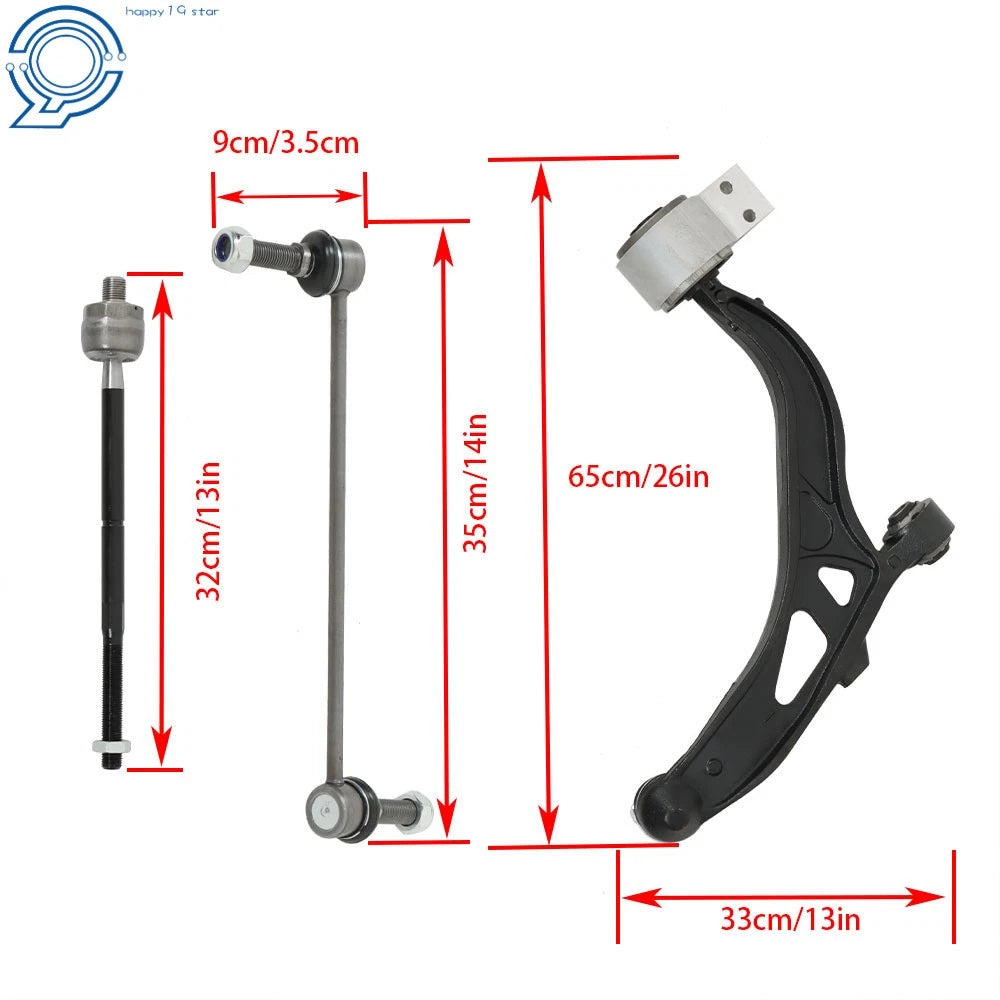 Set of 8 Control Arms and Sway Bar Links for Ford Flex, Taurus, Lincoln MKS, MKT (2010–2012)