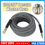 3/8" x 100' Pressure Washer Hose for High-Pressure Applications
