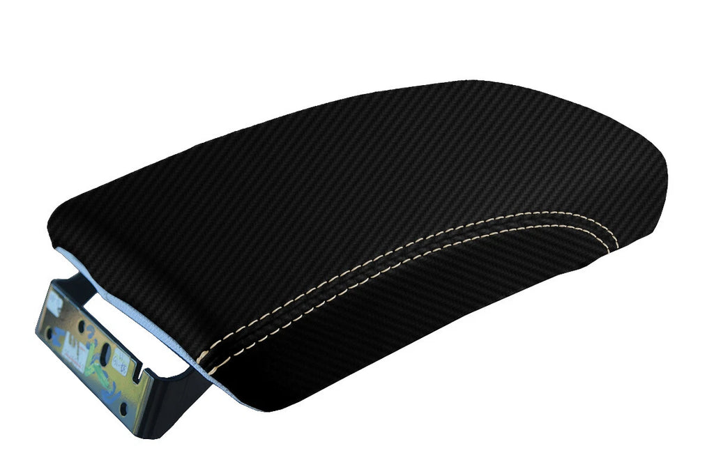 Console Lid Armrest Cover for Nissan Rogue (2014–2016) Carbon Fiber
