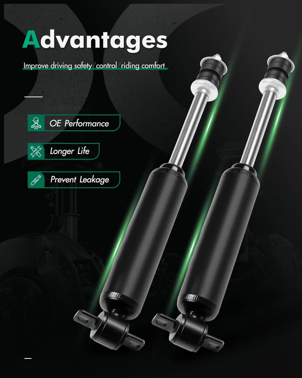Front Pair Shocks Struts for Chevrolet Astro Biscayne Caprice Impala GMC Safari (1990–2005)
