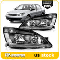 Headlight Assembly for Honda Accord (2003–2007) Black Housing Pair