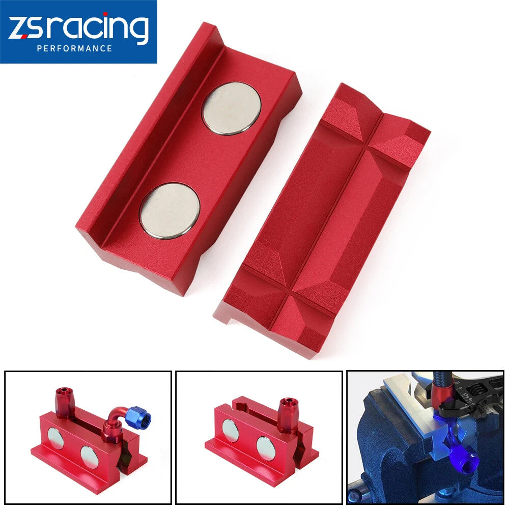 1 Pair Aluminum Vise Jaws for AN Fitting Adapter (Fits 101mm 4")