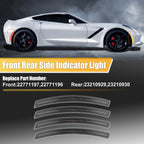 4Pcs LED Side Marker Light for Chevy Corvette C7 (2014–2019) Smoke Lens Red Amber