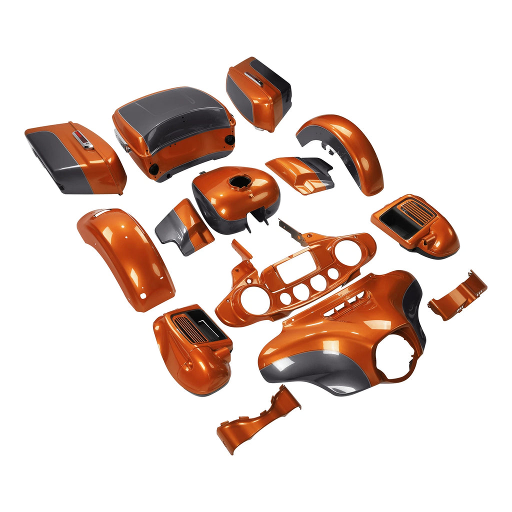 Fairing Body Kit for Harley Electra Glide (2014–2024) Amber Whiskey/Charcoal Pearl
