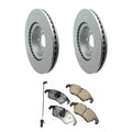 Front Rotors & Akebono EURO Ceramic Brake Pads Kit for Audi S4 S5 (2010–2020)