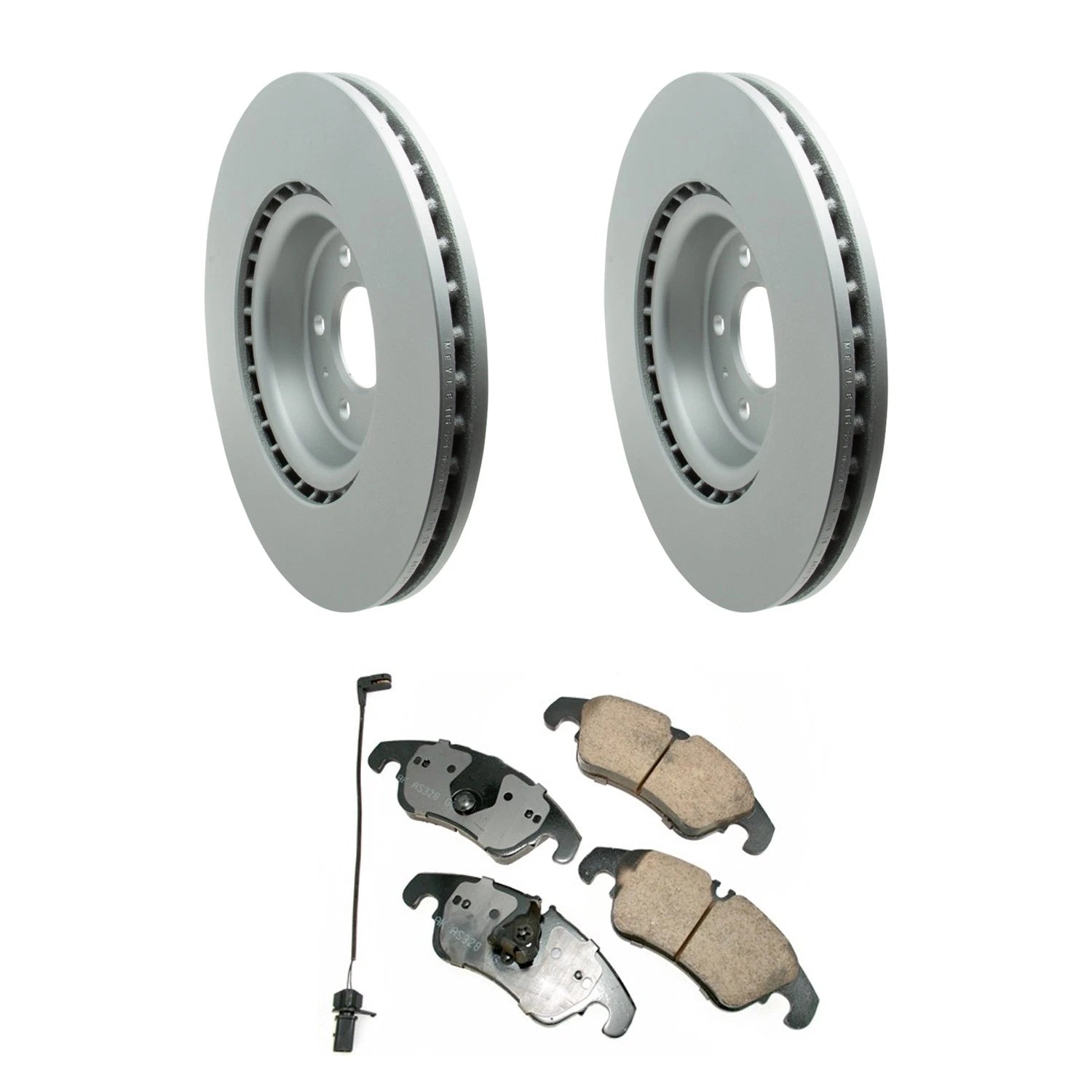 Front Rotors & Akebono EURO Ceramic Brake Pads Kit for Audi S4 S5 (2010–2020)