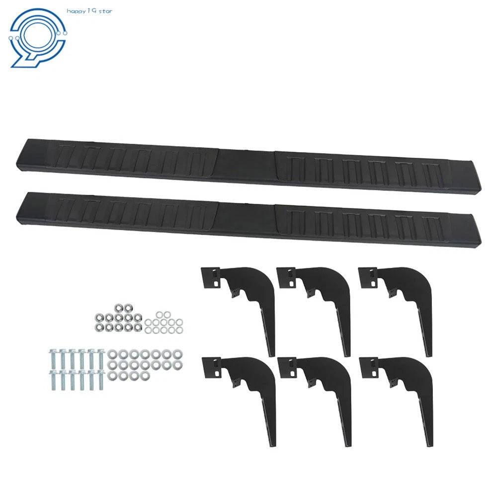 6" Black Running Boards for Dodge Ram 1500 Quad Cab (2009–2018)