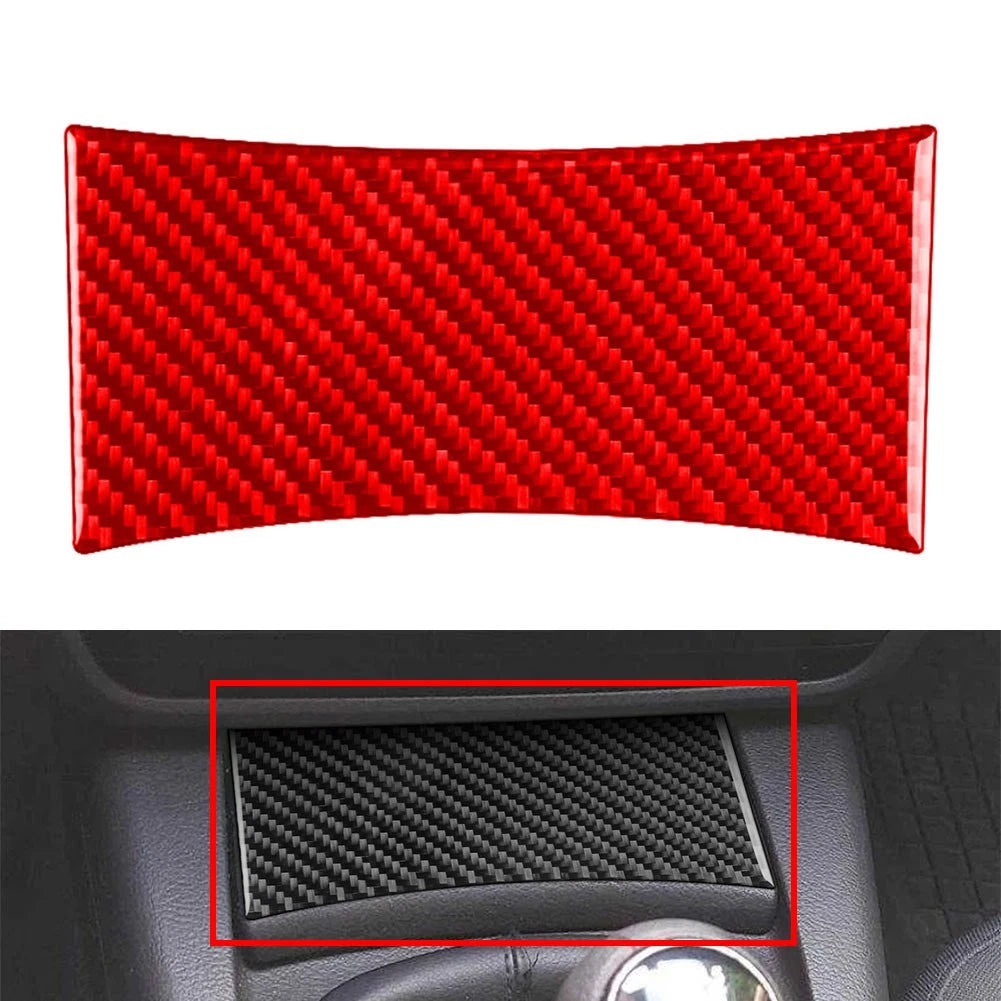 Carbon Fiber Red Storage Box Panel Cover Trim for Volkswagen Passat B5 (2001–2005)