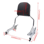 Chrome Passenger Sissy Bar Backrest for Harley Softail FXFB (2018–2023)