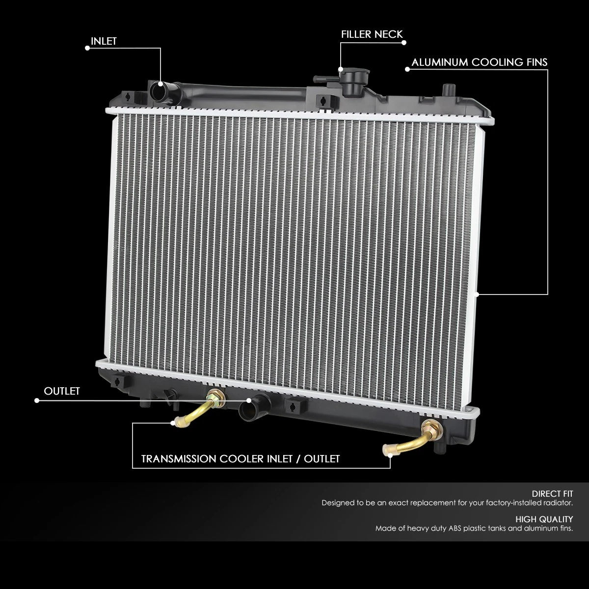 Full Aluminum Replacement Radiator for Suzuki Esteem (1995–2000) DPI 2085