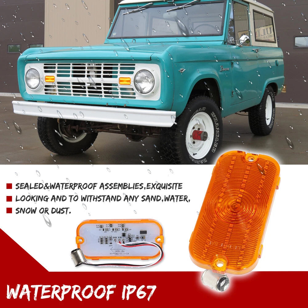 Amber Sequential LED DRL Signal Lights for Ford Bronco (1966–1968)