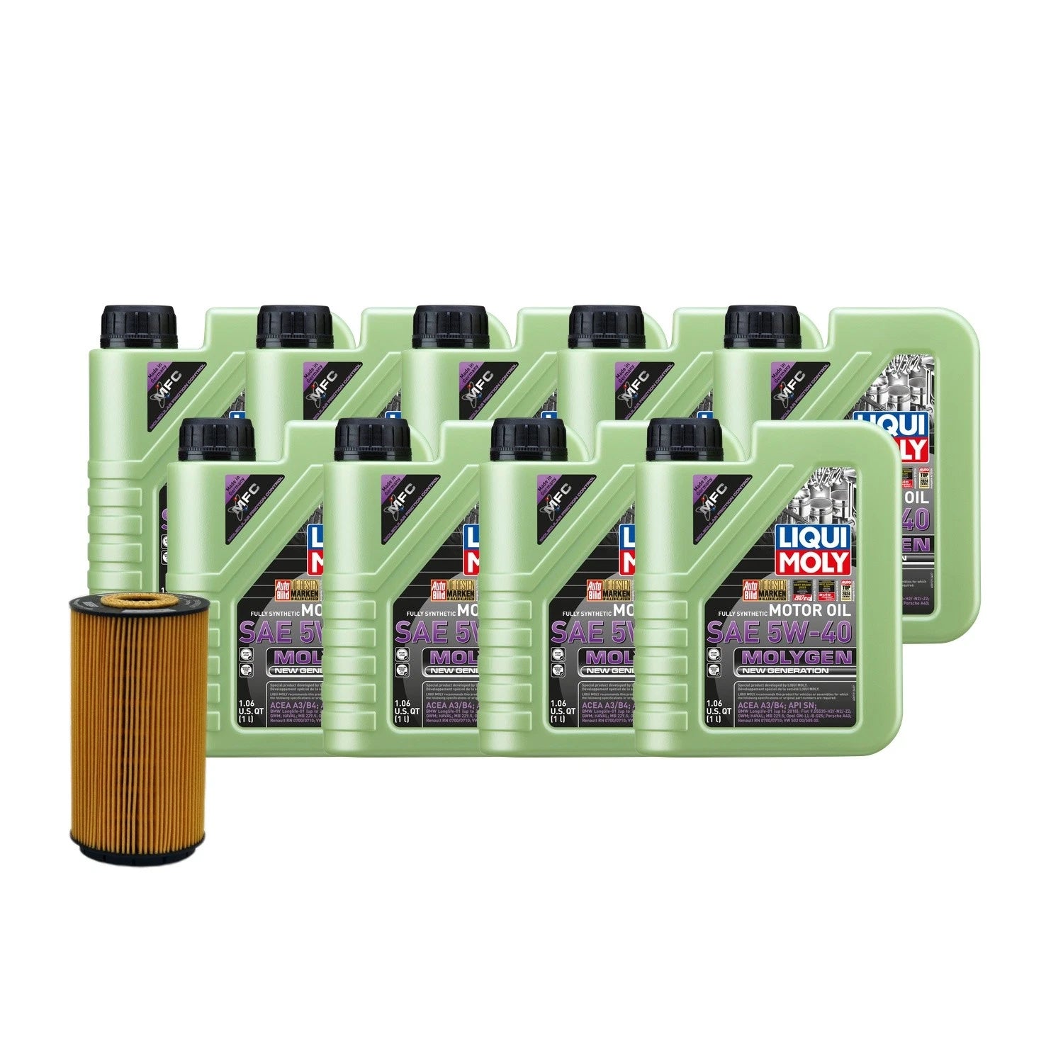 Liqui Moly Molygen 5W-40 Oil Change Kit for Audi A8 Quattro (2010–2017)