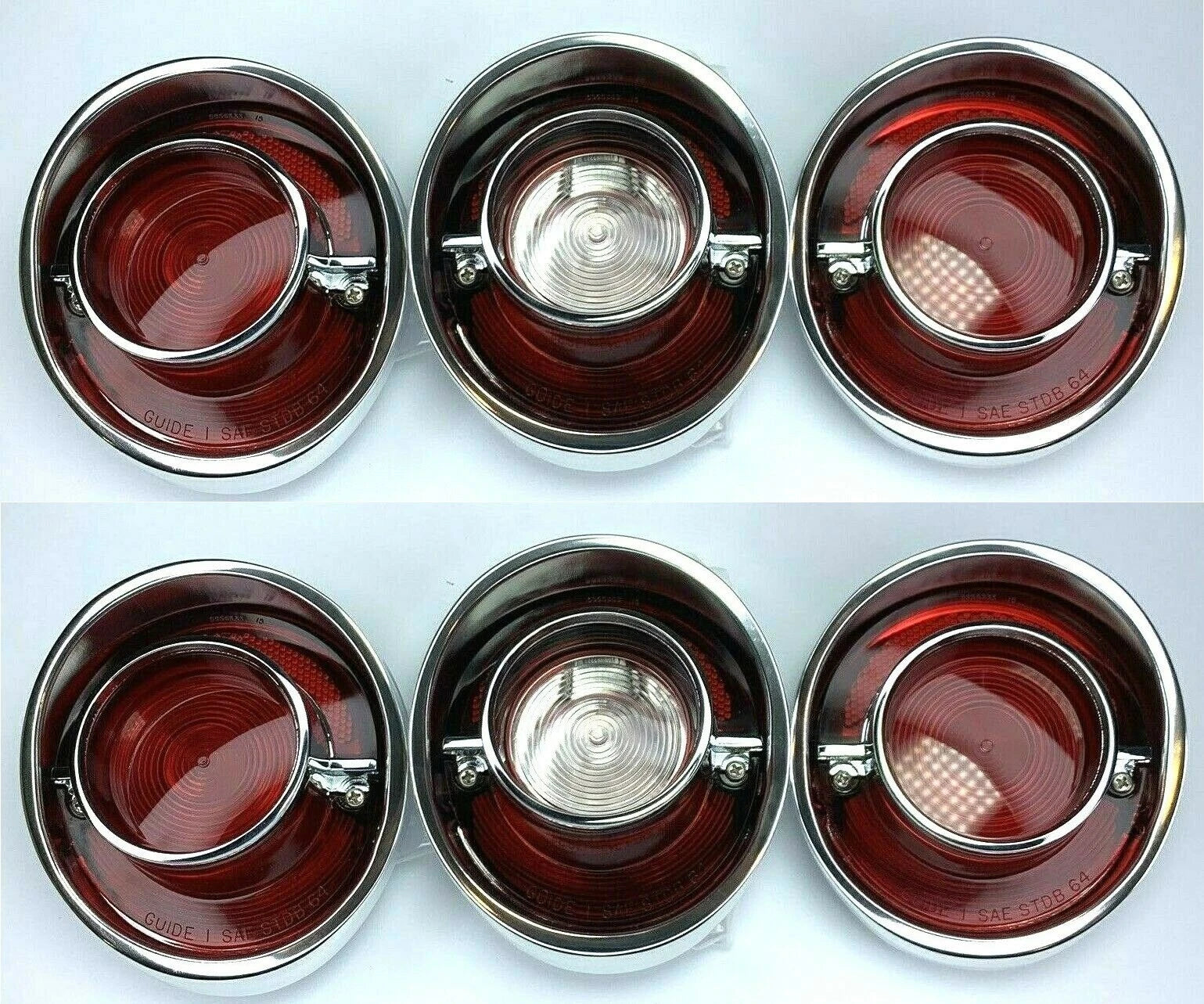Tail Light Reverse Assembly Kit for 1964 Chevrolet Impala (Bezel & Housing)