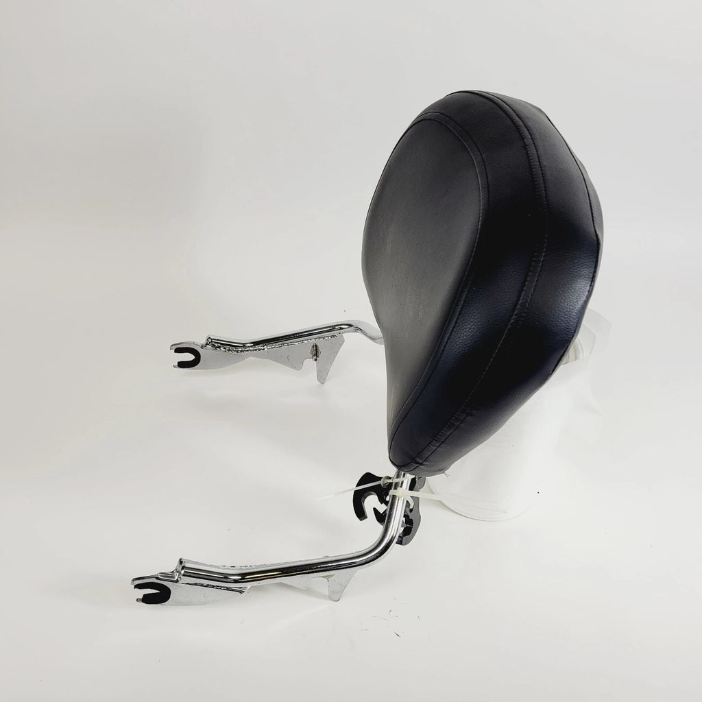 Chrome Passenger Backrest Sissy Bar Large Pad for Harley Touring FLHT (2009–2023)