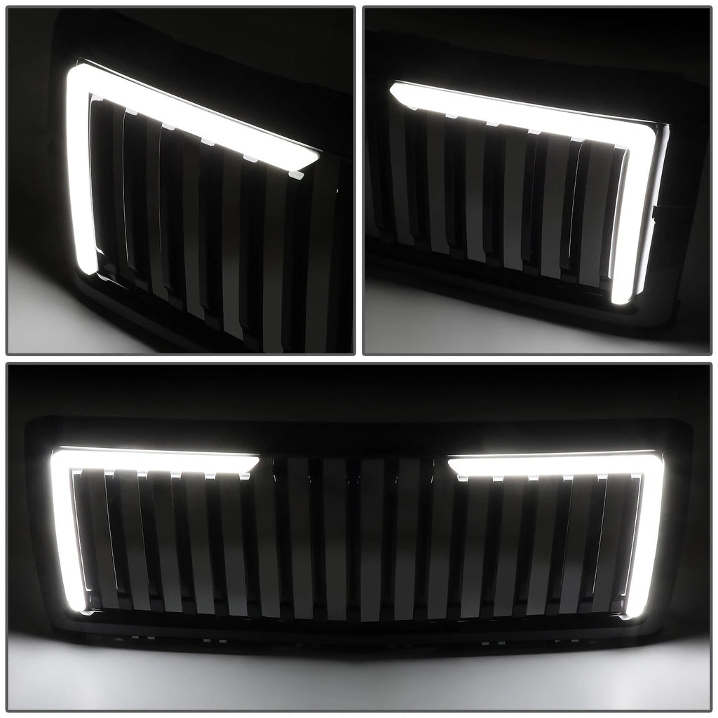 Badgeless Vertical L-Pattern LED Front Bumper Grille for Silverado 1500 (2014–2015)
