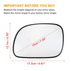Heated Left Side Rearview Mirror Glass with Backing Plate for Dodge Caravan 