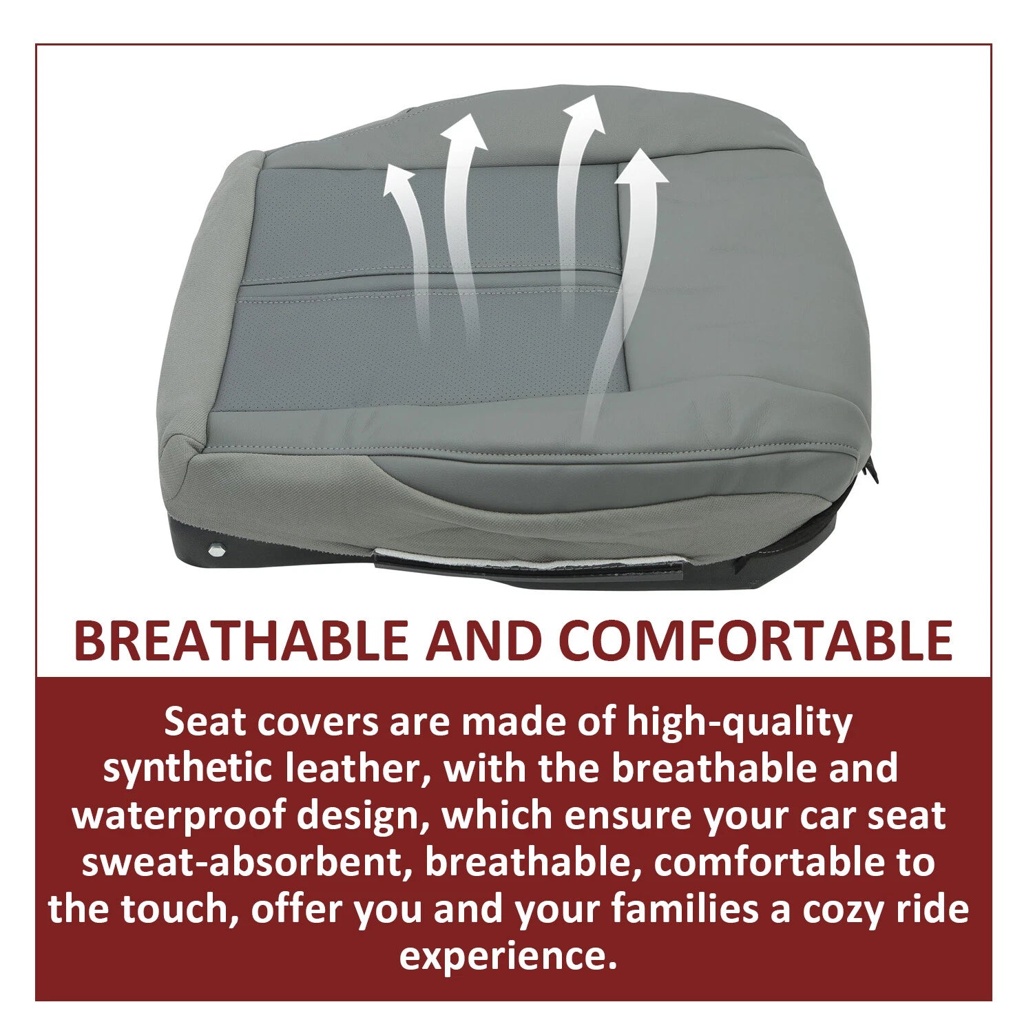 Front Seat Cover for Jeep Grand Cherokee (2005–2007) 2-Tone Gray