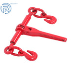Set of 4 Ratchet Chain Load Binders for Tie Down Rigging