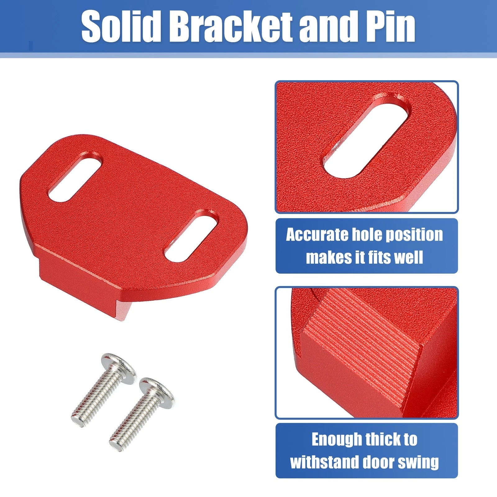 Set of 1 Door Check Bracket Kit for Toyota FJ Cruiser (2007–2014) Aluminum Red
