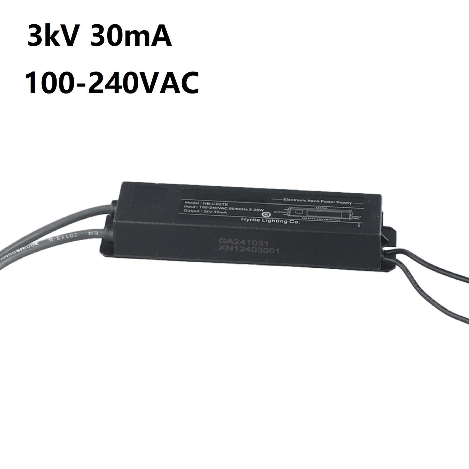 High Voltage Neon Light Transformer 3KV 30mA for Billboard Signage