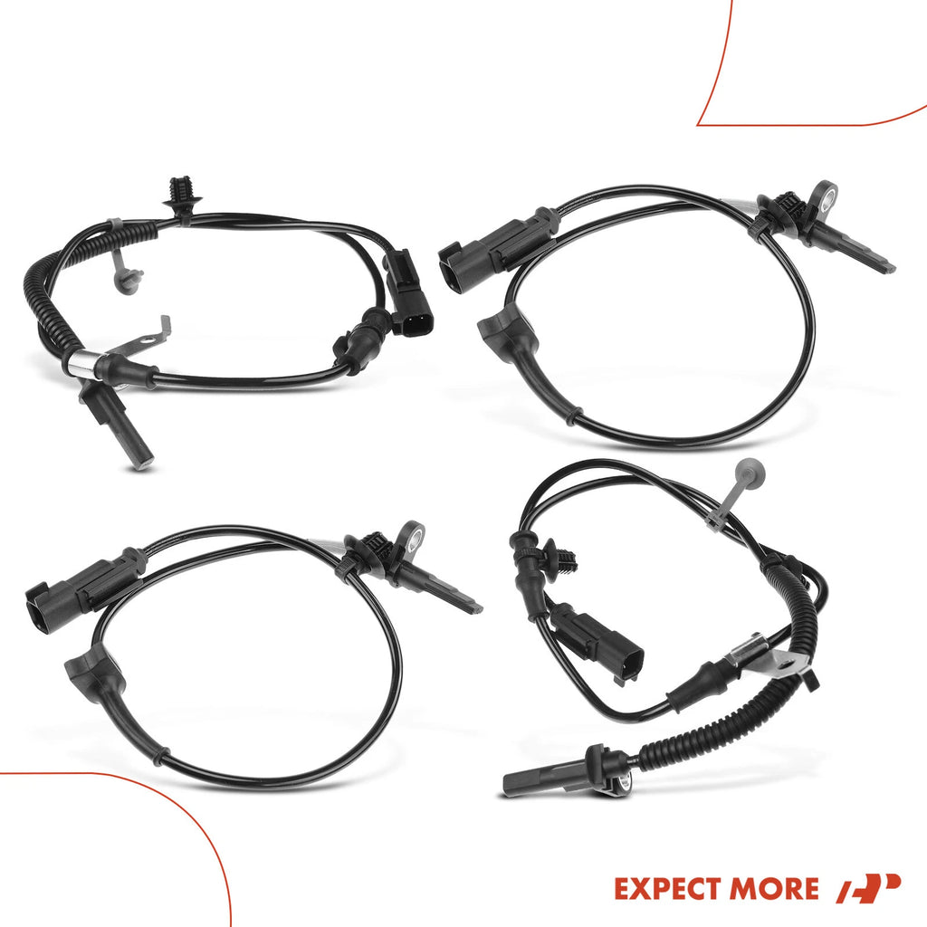 Set of 4 ABS Wheel Speed Sensors for Ford Mustang (2018–2019)