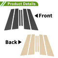 6 x Door Pillar Window Trim for BMW 3-Series Carbon Fiber Black (2019-2022)