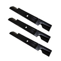 Set of 3 Notched Mower Blades for Toro 74862 Zero Turn (54" Deck) 115-2454-03