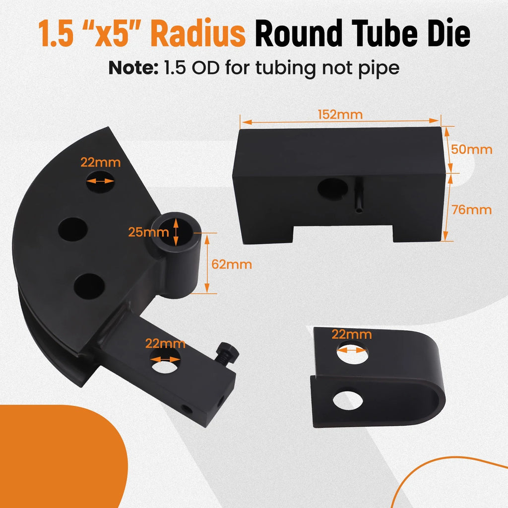 1.5" Bending Die U-Block for WFB2 WFPB1000 (5" Round)