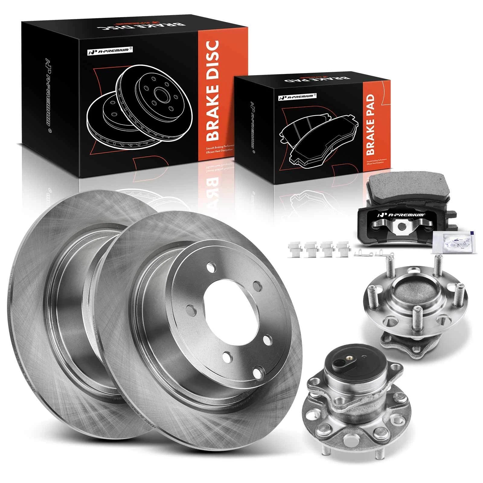 Rear Disc Rotors & Brake Pads Set for Mitsubishi Lancer 