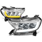 Switchback LED DRL Signal Projector Headlights for Ranger Lariat (2019–2023)