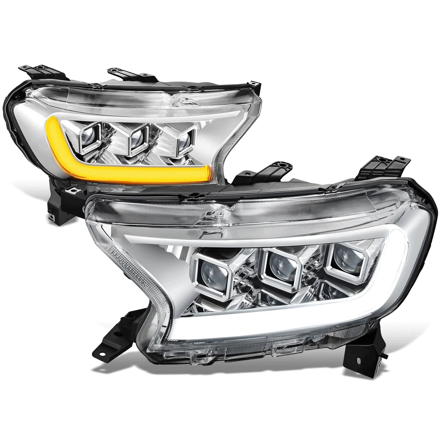 Switchback LED DRL Signal Projector Headlights for Ranger Lariat (2019–2023)