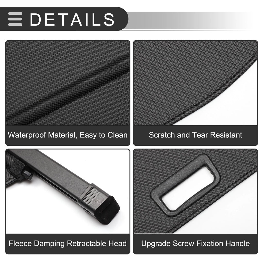 Retractable Cargo Cover for Mazda CX-7 (2007–2012) Carbon Fiber Black