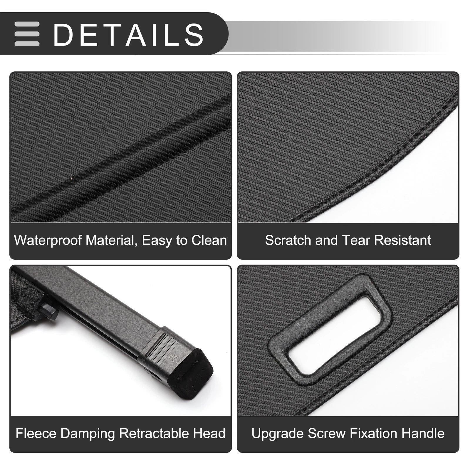Retractable Cargo Cover for Mazda CX-7 (2007–2012) Carbon Fiber Black