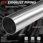 3" OD Mild Steel 45&180 Degree U-Bend Exhaust Pipe for Custom Applications