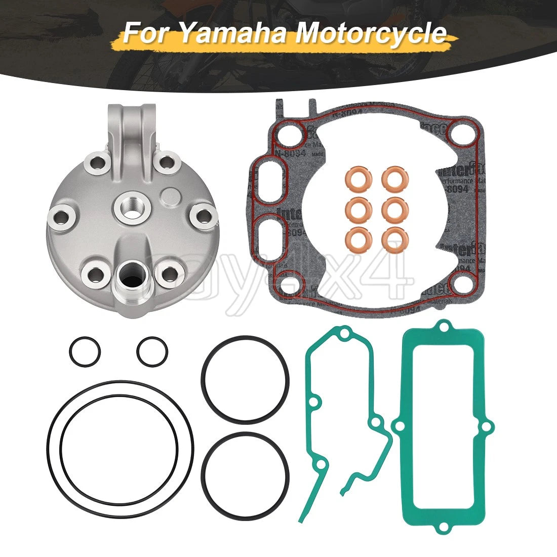 Cylinder Head Dome Cap & Top End Gasket Kit for Yamaha YZ250 (2001–2002, 2011–2024)
