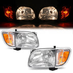 Set of 2 Headlights Corner Lamps w/Bulbs for Toyota Tacoma (2001–2004)
