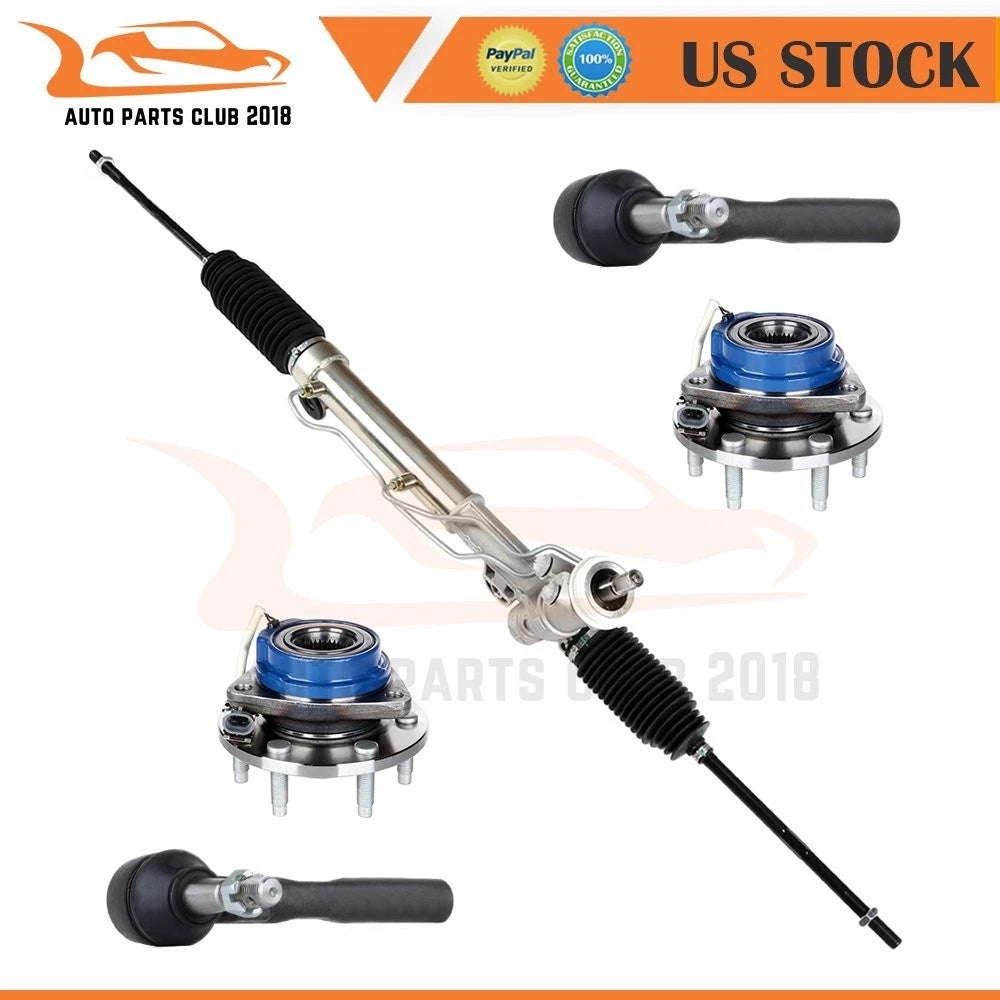 5 Pcs Steering Rack, Wheel Hub Bearing, Outer Tie Rod for Chevrolet Saturn (2007)
