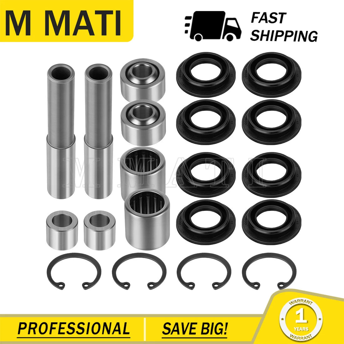 Front A-Arm Bushing Bearing Seal Kit for Kawasaki Brute Force 650 4x4i (2006–2013)