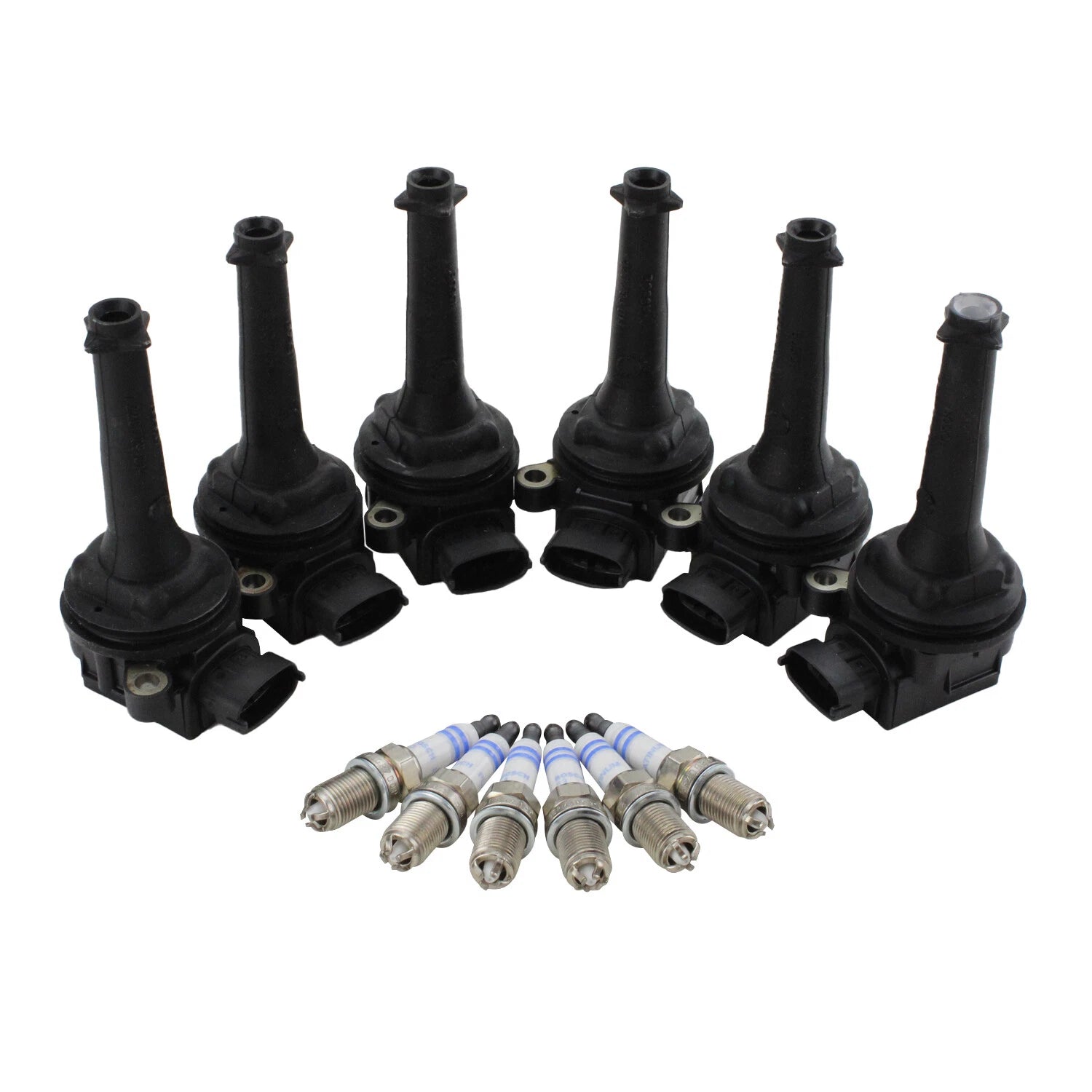 Set of 6 Ignition Coils & Platinum+4 Spark Plugs for BMW E46 E39, Toyota Camry, Jaguar XJ6