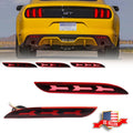 Sequential LED Rear Bumper Reflector Lights for Ford Mustang (2015–2017)