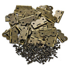 10pcs Hinges with Screws for Jewelry Chest Wine Music Box Dollhouse