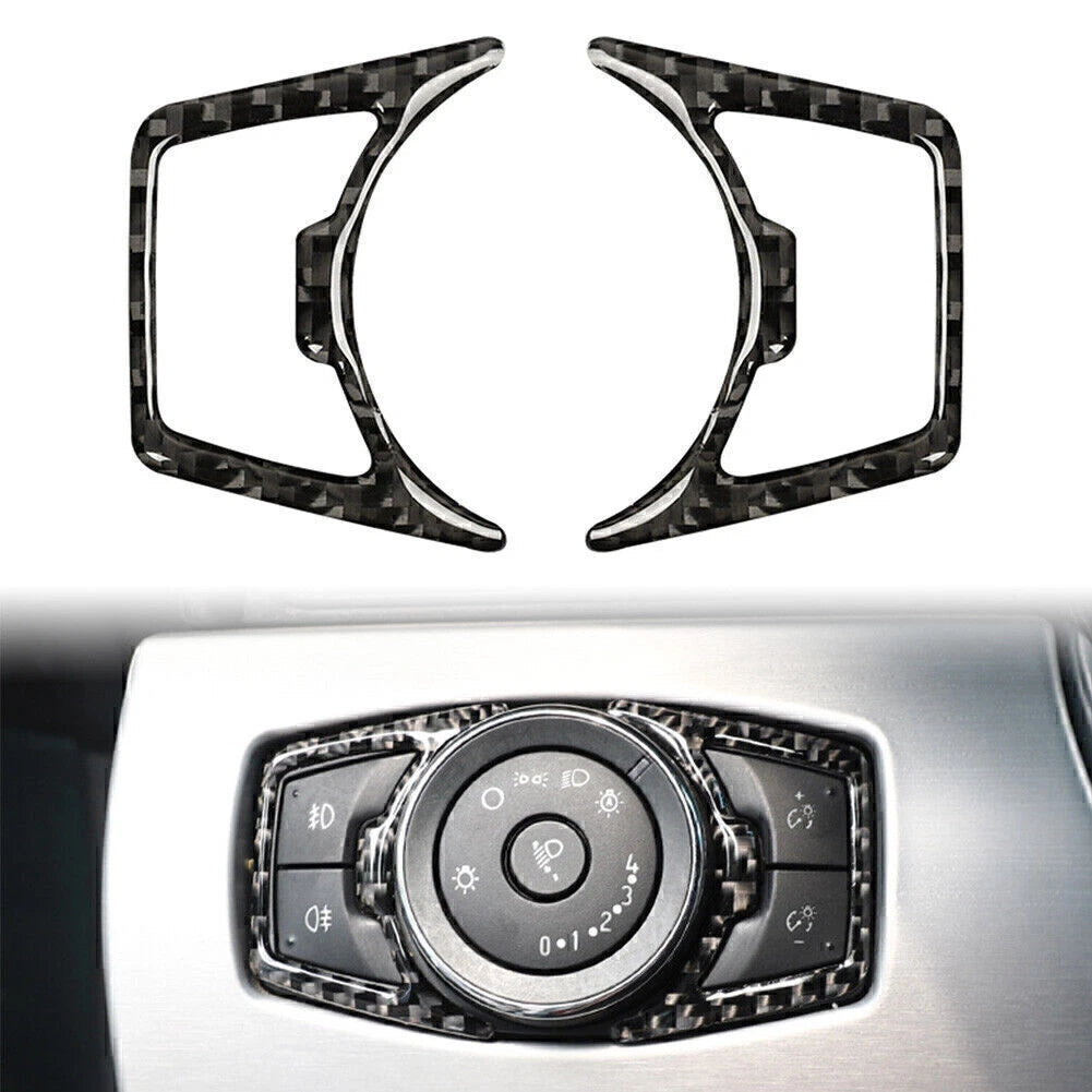 Carbon Fiber Headlight Switch Trim for Ford F150 (2014–2023), Mustang, Explorer